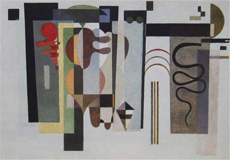 Two Green Points 1935 Wassily Kandinsky Abstract Oil Painting